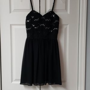 Formal Black dress with sequins, cocktail dress